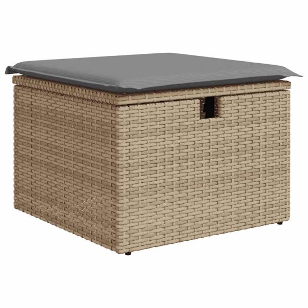 Loungeset Met Kussens Poly Rattan - Afbeelding 5