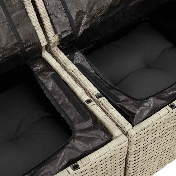 Loungeset Met Kussens Poly Rattan - Afbeelding 12