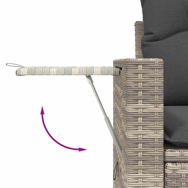 Loungeset Met Kussens Poly Rattan - Afbeelding 6