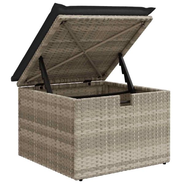 Loungeset Met Kussens Poly Rattan - Afbeelding 9