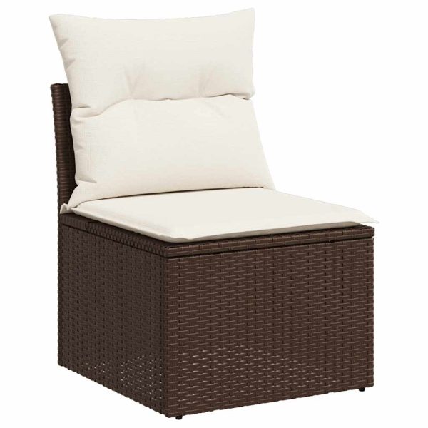 Loungeset Met Kussens Poly Rattan - Afbeelding 3