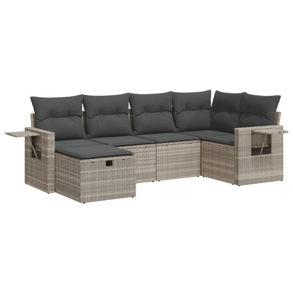 Loungeset Met Kussens Poly Rattan - Afbeelding 2