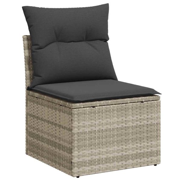 Loungeset Met Kussens Poly Rattan - Afbeelding 3