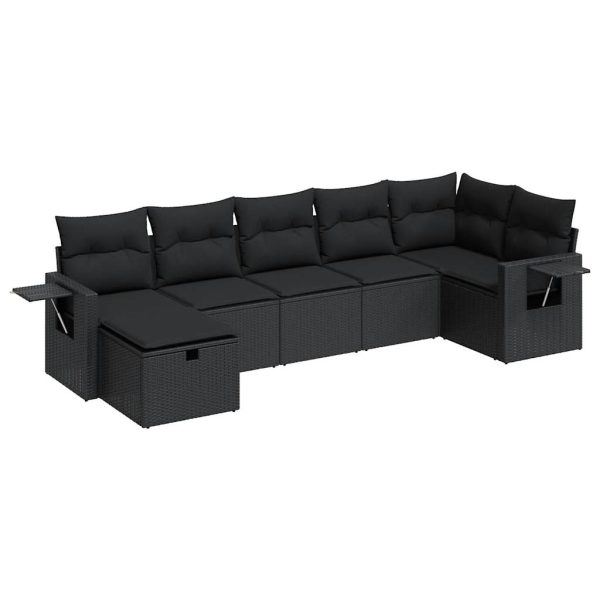 Loungeset Met Kussens Poly Rattan - Afbeelding 2