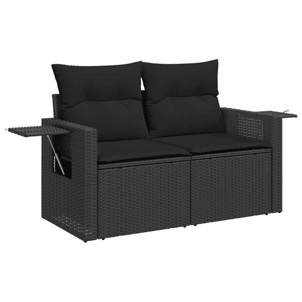 Loungeset Met Kussens Poly Rattan - Afbeelding 5