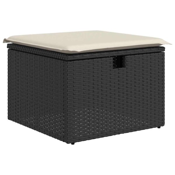 Loungeset Met Kussens Poly Rattan - Afbeelding 6