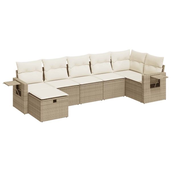 Loungeset Met Kussens Poly Rattan - Afbeelding 2