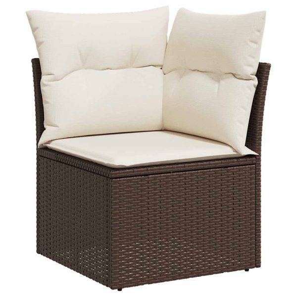 Loungeset Met Kussens Poly Rattan - Afbeelding 4