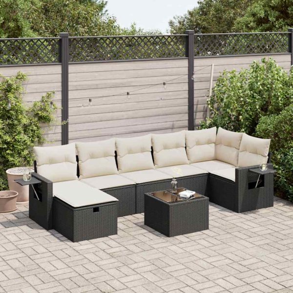 Loungeset Met Kussens Poly Rattan - Afbeelding 16