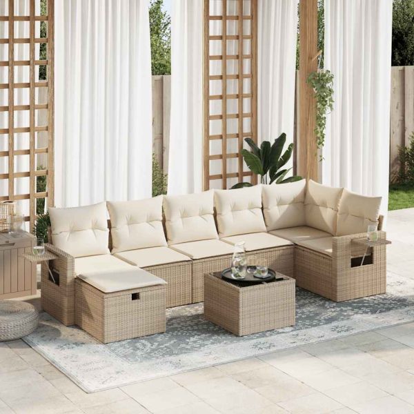 Loungeset Met Kussens Poly Rattan - Afbeelding 18