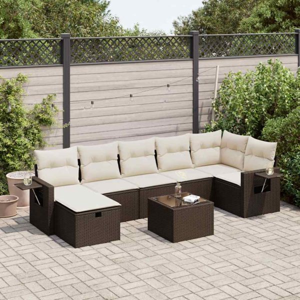 Loungeset Met Kussens Poly Rattan - Afbeelding 15