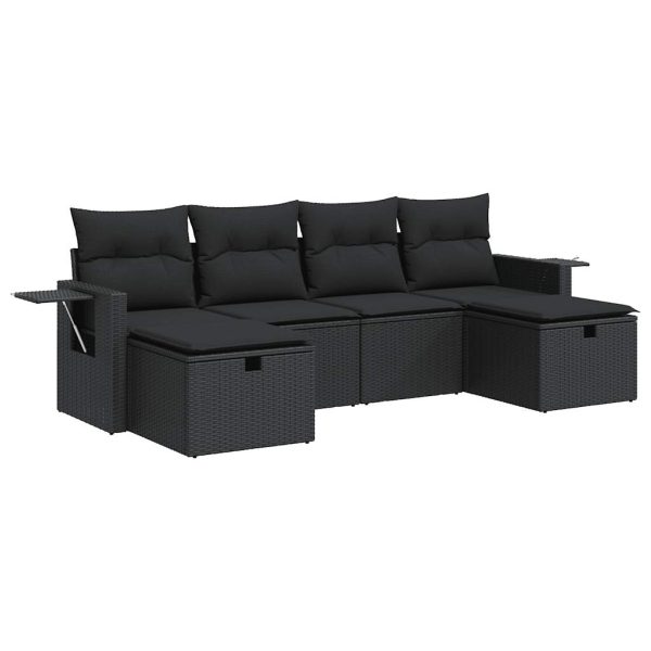 Loungeset Met Kussens Poly Rattan - Afbeelding 2