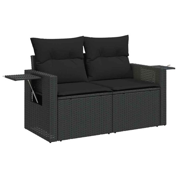 Loungeset Met Kussens Poly Rattan - Afbeelding 4