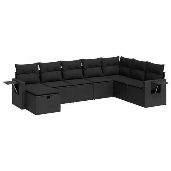 Loungeset Met Kussens Poly Rattan - Afbeelding 2