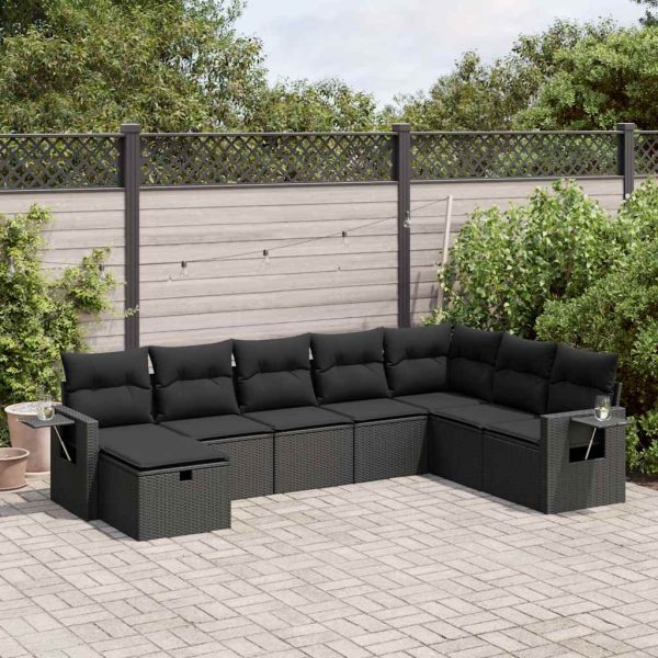 Loungeset Met Kussens Poly Rattan - Afbeelding 23