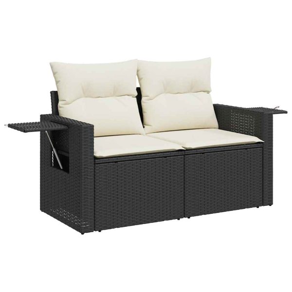 Loungeset Met Kussens Poly Rattan - Afbeelding 5