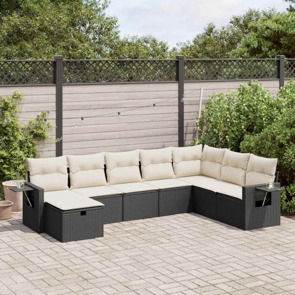 Loungeset Met Kussens Poly Rattan - Afbeelding 25