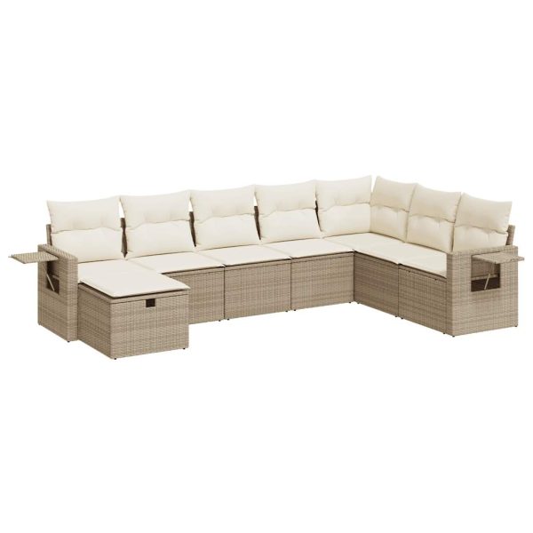 Loungeset Met Kussens Poly Rattan - Afbeelding 2