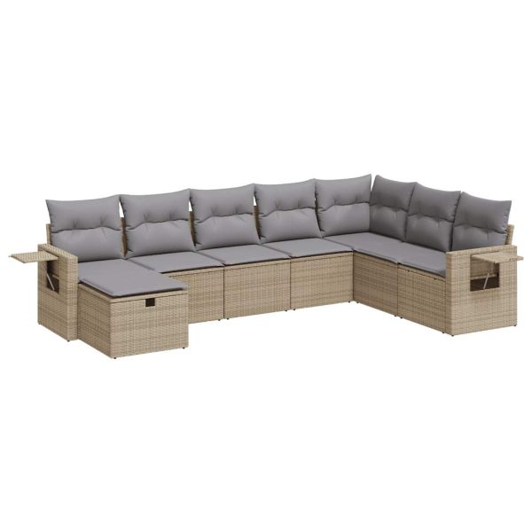 Loungeset Met Kussens Poly Rattan - Afbeelding 2