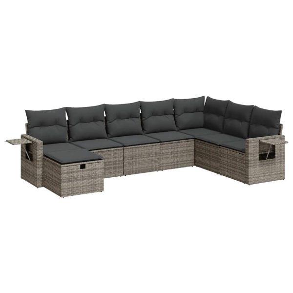 Loungeset Met Kussens Poly Rattan - Afbeelding 2