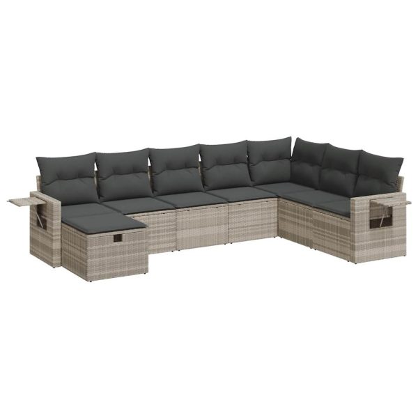 Loungeset Met Kussens Poly Rattan - Afbeelding 2