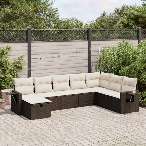 Loungeset Met Kussens Poly Rattan - Afbeelding 20