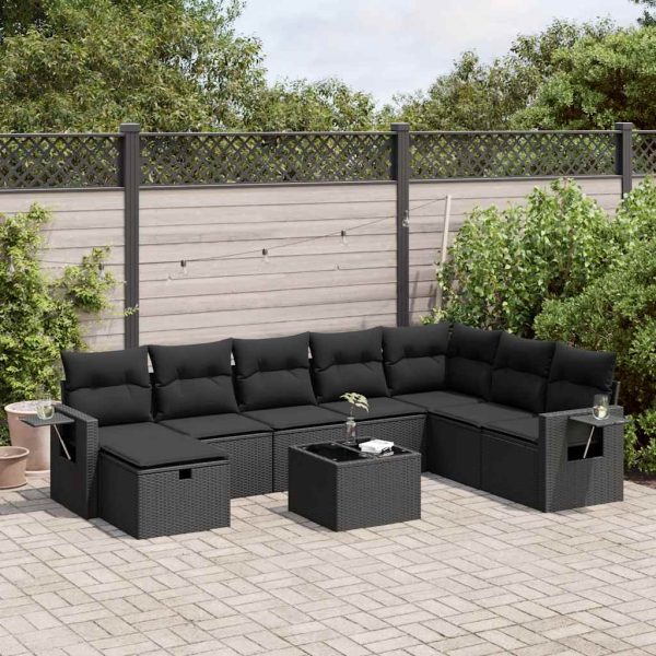 Loungeset Met Kussens Poly Rattan - Afbeelding 19