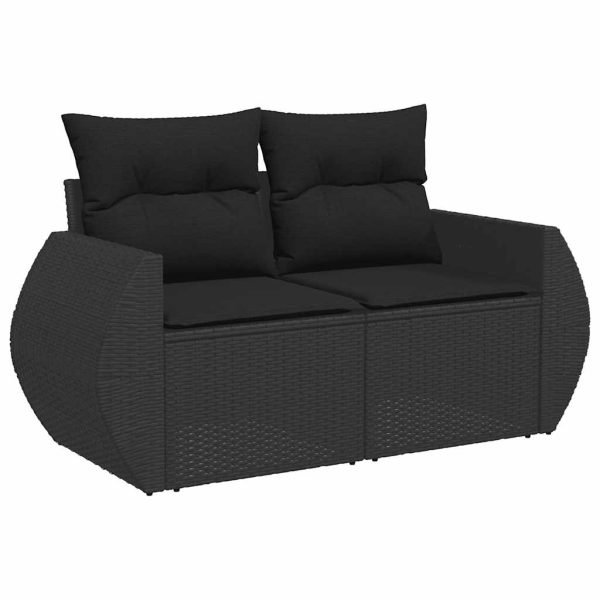 4-Delige Loungeset Met Kussens Poly Rattan - Afbeelding 4