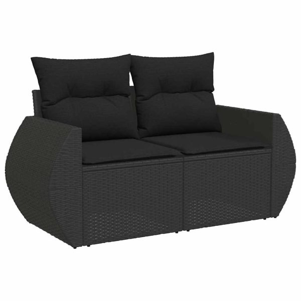 Loungeset Met Kussens Poly Rattan - Afbeelding 4