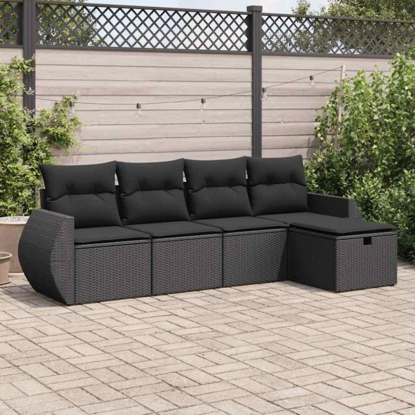 Loungeset Met Kussens Poly Rattan