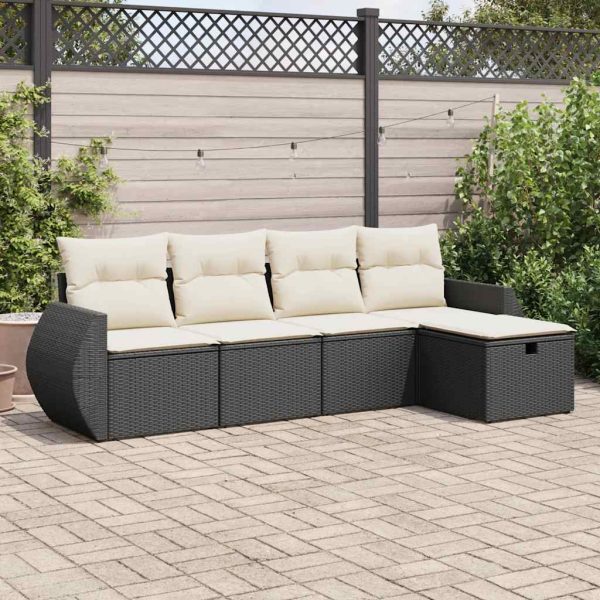 Loungeset Met Kussens Poly Rattan - Afbeelding 23