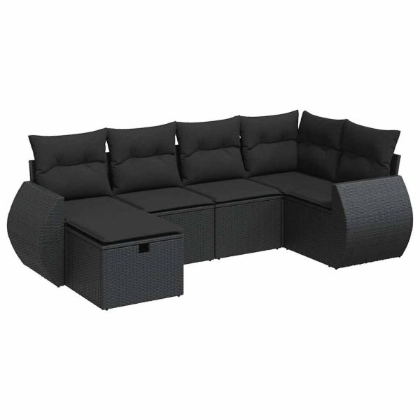 Loungeset Met Kussens Poly Rattan - Afbeelding 2