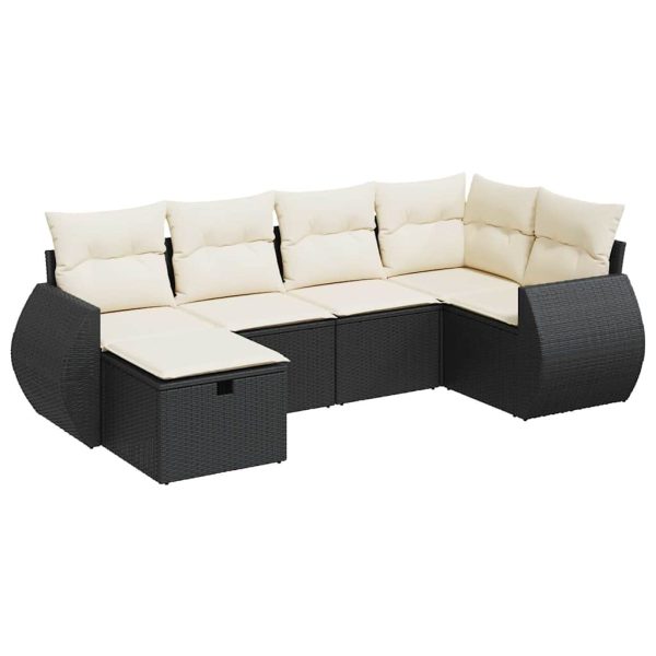 Loungeset Met Kussens Poly Rattan - Afbeelding 2