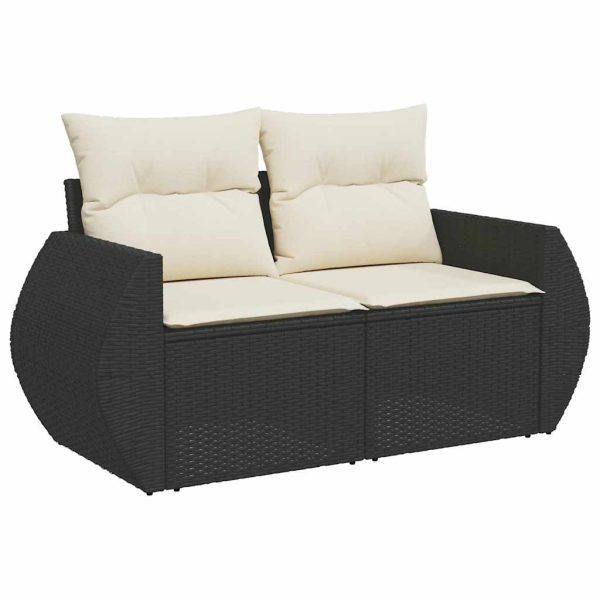 Loungeset Met Kussens Poly Rattan - Afbeelding 5