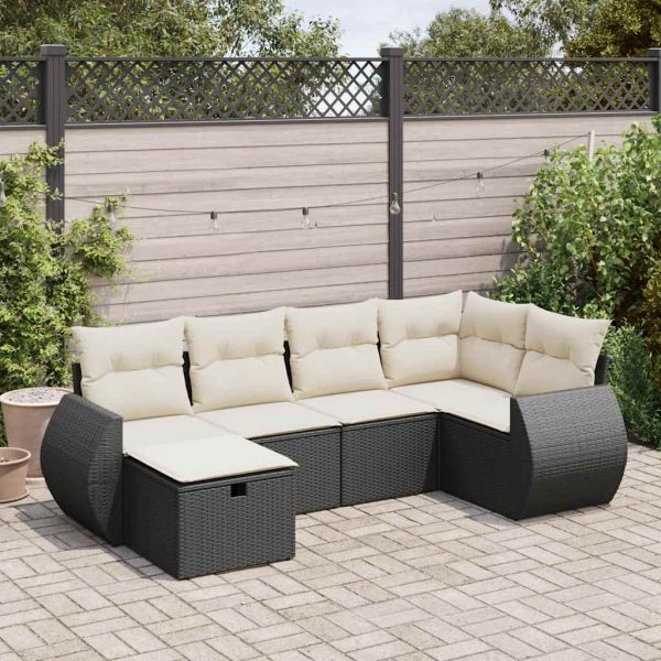 Loungeset Met Kussens Poly Rattan - Afbeelding 21