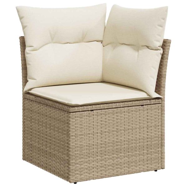 Loungeset Met Kussens Poly Rattan - Afbeelding 4