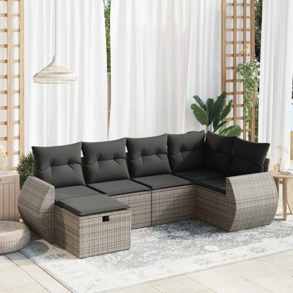 Loungeset Met Kussens Poly Rattan - Afbeelding 25