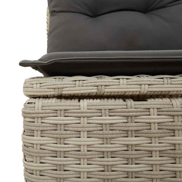 Loungeset Met Kussens Poly Rattan - Afbeelding 11