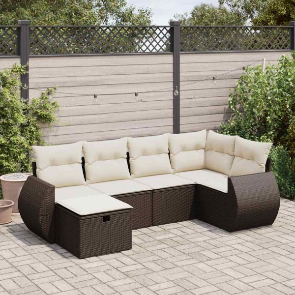 Loungeset Met Kussens Poly Rattan - Afbeelding 22