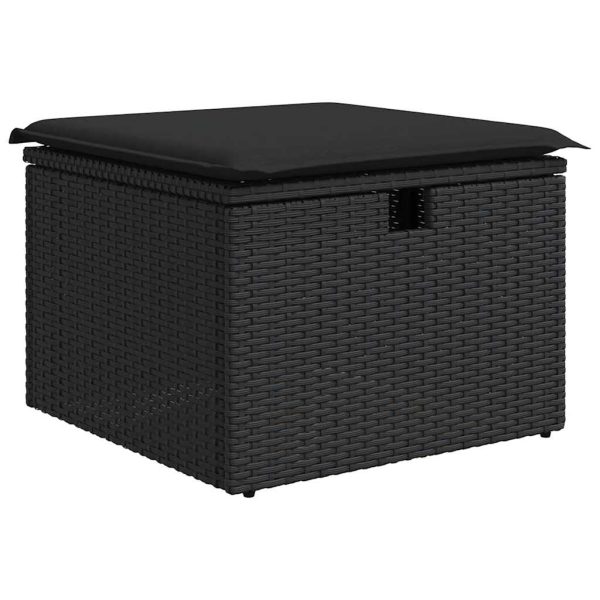 Loungeset Met Kussens Poly Rattan - Afbeelding 6