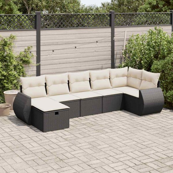 Loungeset Met Kussens Poly Rattan - Afbeelding 22