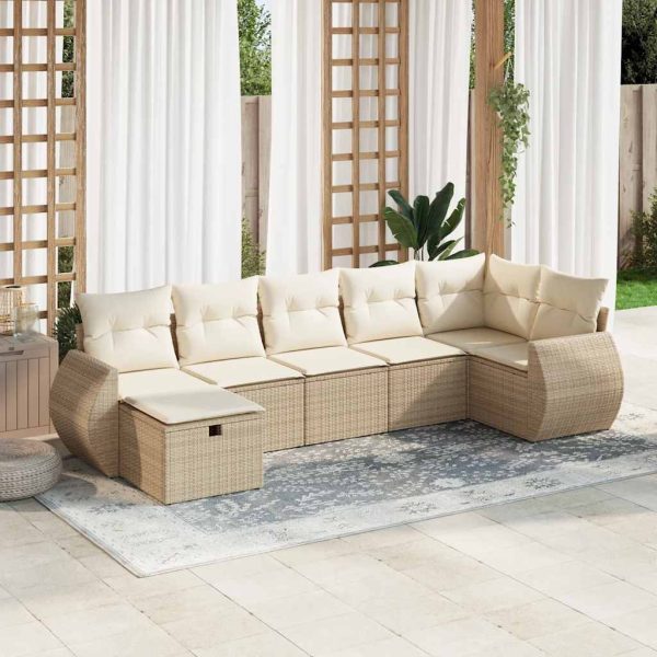 Loungeset Met Kussens Poly Rattan