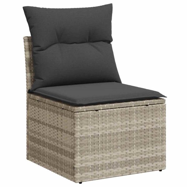 Loungeset Met Kussens Poly Rattan - Afbeelding 3