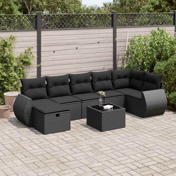 Loungeset Met Kussens Poly Rattan - Afbeelding 19