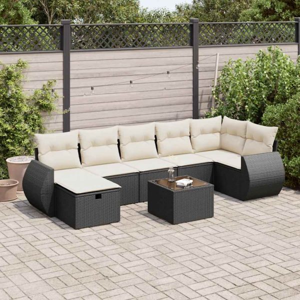 Loungeset Met Kussens Poly Rattan - Afbeelding 15