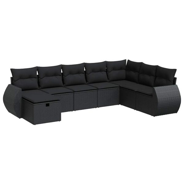 Loungeset Met Kussens Poly Rattan - Afbeelding 2