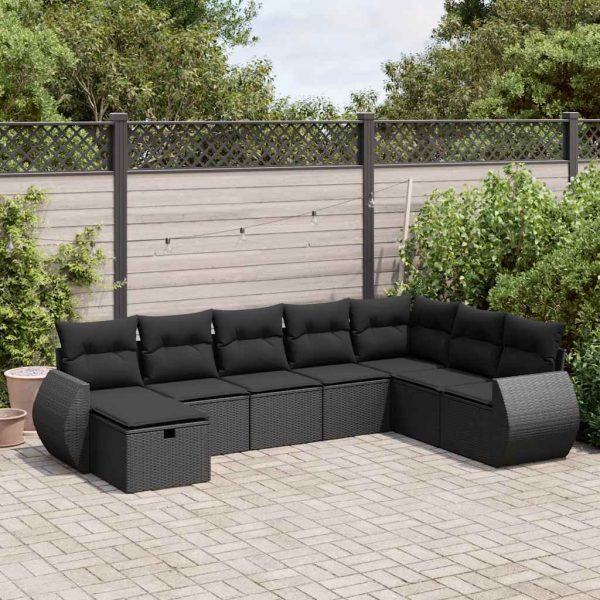 Loungeset Met Kussens Poly Rattan - Afbeelding 22