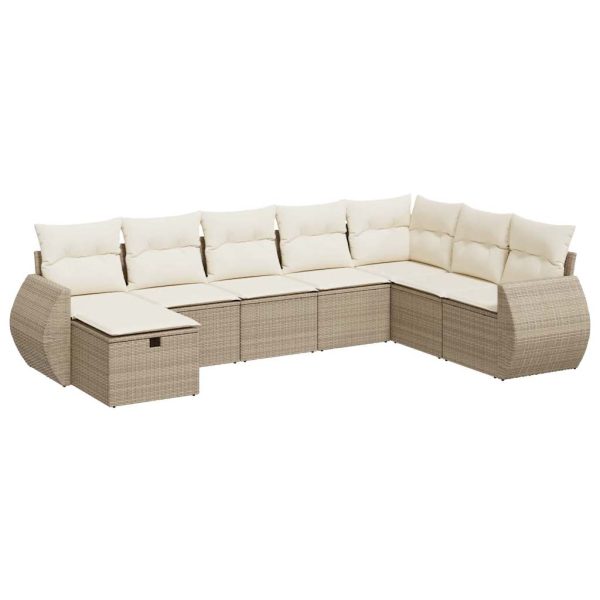 Loungeset Met Kussens Poly Rattan - Afbeelding 2