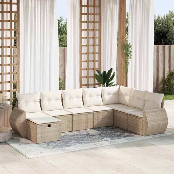 Loungeset Met Kussens Poly Rattan - Afbeelding 25