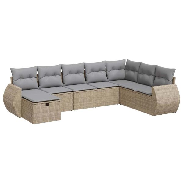 Loungeset Met Kussens Poly Rattan - Afbeelding 2